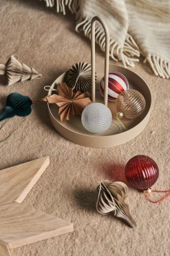 Scandi Living Spira kerstballen 4-pack, Forest Green< Kerstdecoraties
