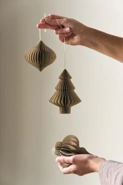 Scandi Living Spira kerstballen 4-pack, Natural< Kerstdecoraties