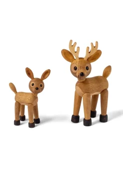 Spring Copenhagen Spirit decoratie ree, Eikenhout-esdoorn< Houten Beelden|Kerstdecoraties
