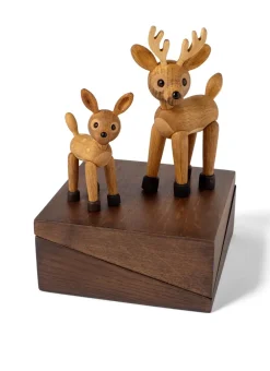 Spring Copenhagen Spirit decoratie ree, Eikenhout-esdoorn< Houten Beelden|Kerstdecoraties