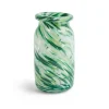 HAY Splash Roll Neck vaas S 20,5 cm, Green swirl< Vazen