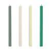 HAY Square Candle kaarsen mix 4-pack, Greens-whites< Kaarsen