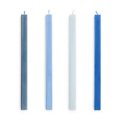 HAY Square Candle kaarsen mix 4-pack, Blues< Kaarsen