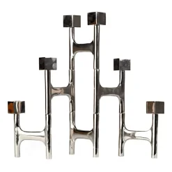 POLSPOTTEN Square Folding kandelaar 55x40 cm, Zilver< Kandelaars