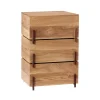 Kristina Dam Studio Stack opbergdoos, oak, 3-delig, donker geoliede walnoothouten poten< Dozen & Boxen