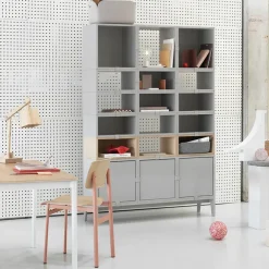 Muuto Stacked 2.0 kast met achterwand - klein, lichtgrijs< Planken & Planksystemen