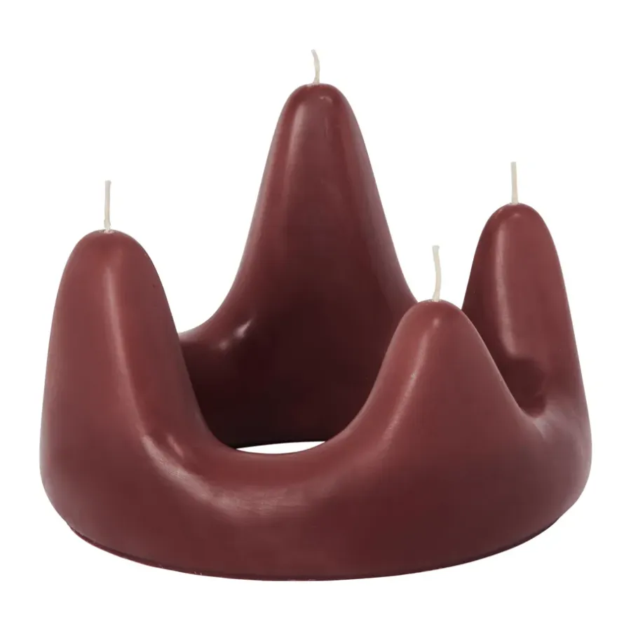 Ferm Living Stala candle ring licht, Dark grape< Kaarsen
