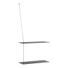 Woud Stedge plank 60 cm, Zwartgeschilderd essenhout< Planken & Planksystemen