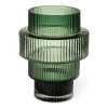POLSPOTTEN Steps waxinelichtjeshouder Ø12 cm, Dark green< Kandelaars