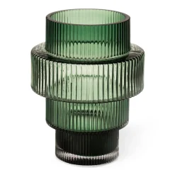 POLSPOTTEN Steps waxinelichtjeshouder Ø12 cm, Dark green< Kandelaars