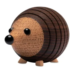 Spring Copenhagen Stick egel decoratie 4,5 cm, Thermo Ash< Houten Beelden