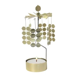 Pluto Design Stig L Berså draaiende waxinelichtjeshouder medium, Goud< Kerstdecoraties