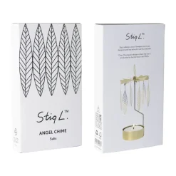 Pluto Design Stig L Salix draaiende waxinelichtjeshouder medium, Goud< Kerstdecoraties