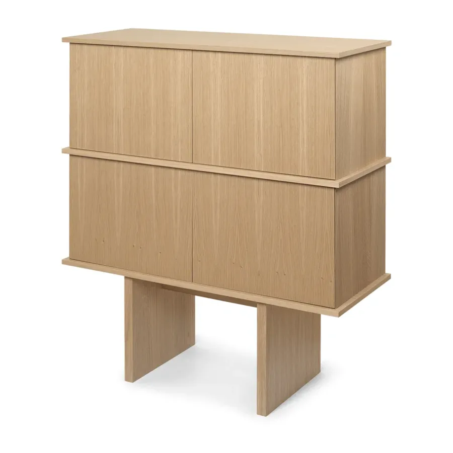 Ferm Living Stilt sideboard double 109x100 cm, Natural oak< Ladekasten & Dressoirs