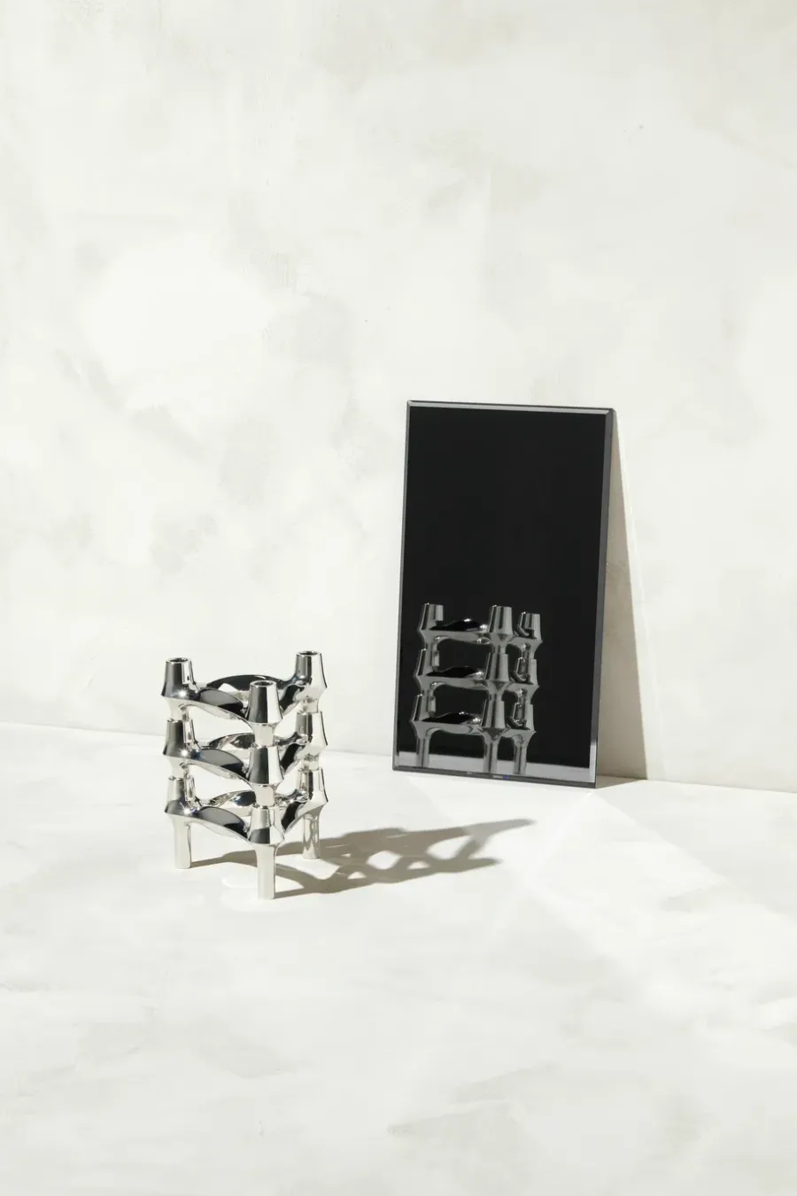 STOFF Nagel BMF kandelaar 3-pack, Chroom< Kandelaars