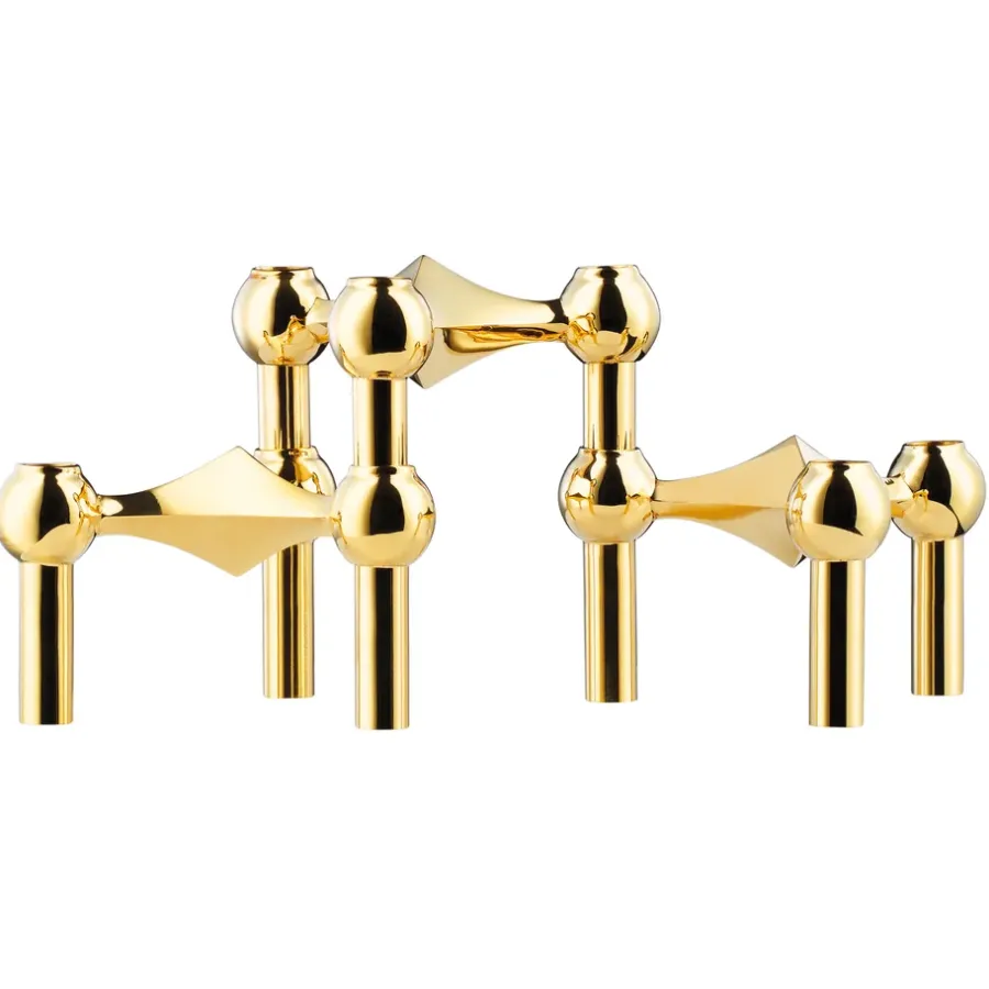 STOFF Nagel kandelaar 3-pack, messing< Kandelaars