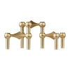 STOFF Nagel kandelaar 3-pack, Geborsteld messing< Kandelaars