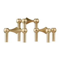 STOFF Nagel kandelaar 3-pack, Geborsteld messing< Kandelaars