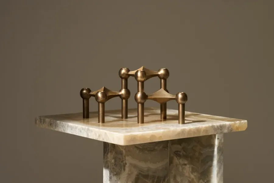STOFF Nagel kandelaar 3-pack, Bronzed brass< Kandelaars