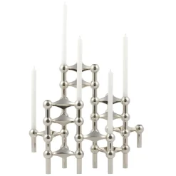 STOFF Nagel kandelaar 3-pack, chroom< Kandelaars