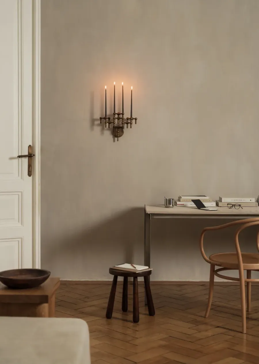 STOFF Nagel muurkandelaar, Bronzed brass< Kandelaars