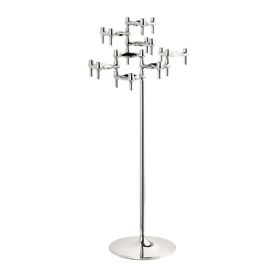 STOFF Nagel vloerstandaard 70 cm, Chrome< Kandelaars
