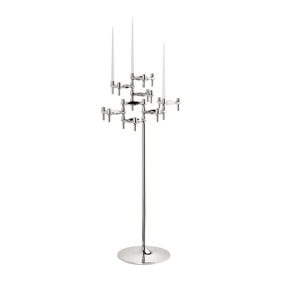STOFF Nagel vloerstandaard 70 cm, Chrome< Kandelaars