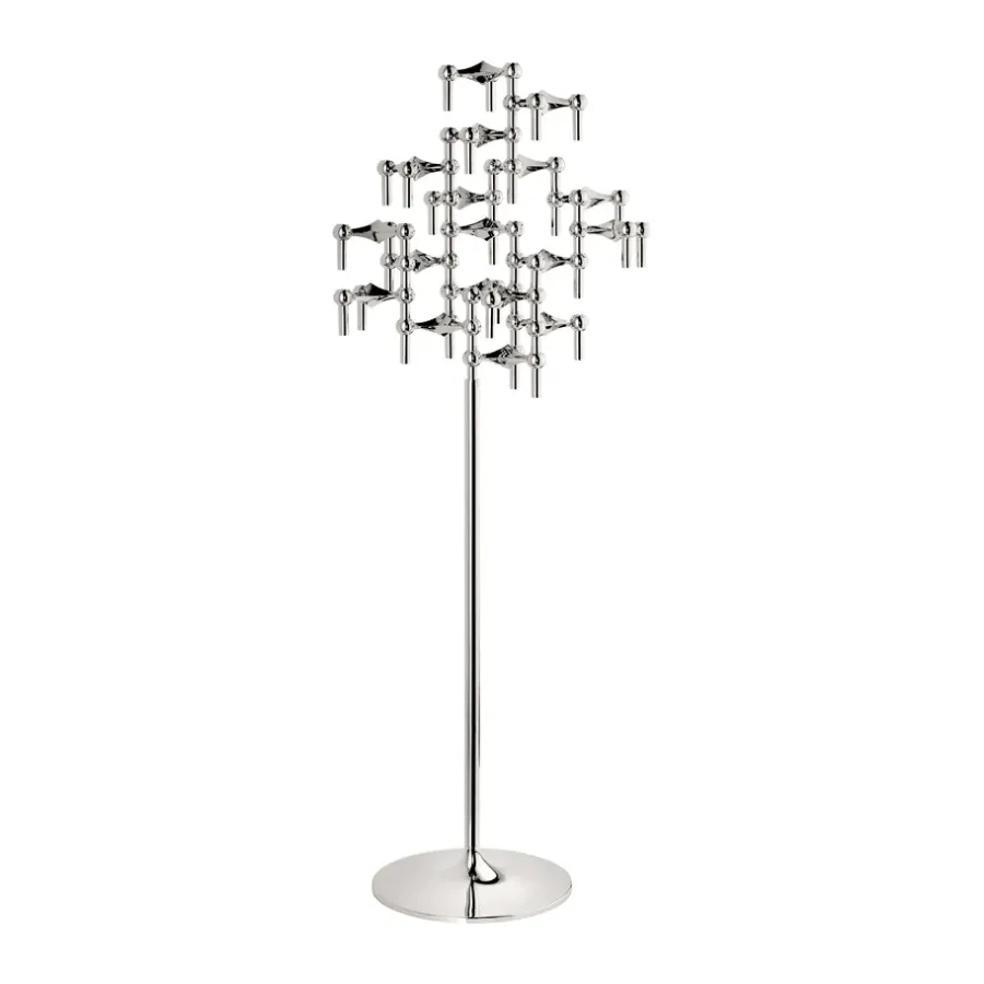 STOFF Nagel vloerstandaard 70 cm, Chrome< Kandelaars
