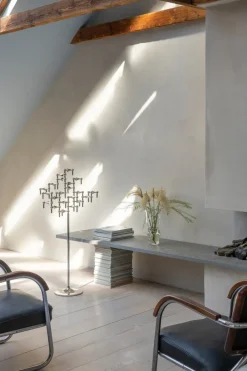 STOFF Nagel vloerstandaard 70 cm, Chrome< Kandelaars