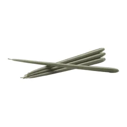 STOFF taps toelopende kaars by ester & erik 6-pack, Dusty green< Kaarsen