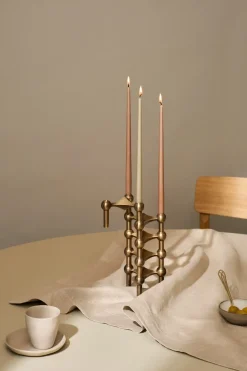 STOFF taps toelopende kaars by ester & erik 6-pack, Zacht bruin< Kaarsen