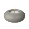 Scandi Living Stone waxinelichtjeshouder Ø9 cm, Grijs< Kaarsenhouders & Kaarsenborden