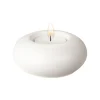 Scandi Living Stone waxinelichtjeshouder Ø9 cm, Wit< Kaarsenhouders & Kaarsenborden