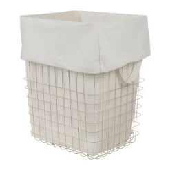 Mette Ditmer Store-it opbergmand met katoenen zak large, Sand< Opbergmanden