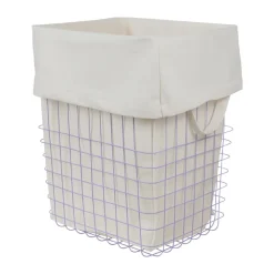 Mette Ditmer Store-it opbergmand met katoenen zak large, Lilac< Opbergmanden