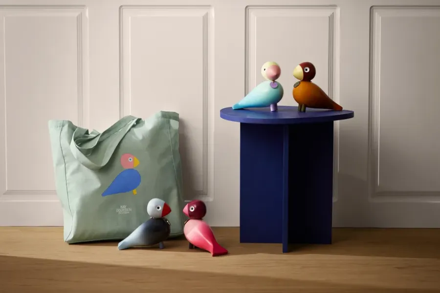Kay Bojesen Denmark Story bird, Cosy, 15,5 cm< Houten Beelden