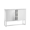 A2 Story Sideboard, wit, witmarmeren bovenkant, wit onderstel< Ladekasten & Dressoirs