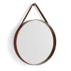 HAY Strap Mirror spiegel, Dark brown< Ronde Spiegels|Wandspiegels