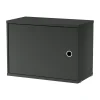 String kast met deur, Donkergrijs< Kasten & Vitrines