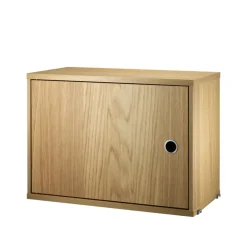 String kast met deur, eik, 58x30 cm< Kasten & Vitrines