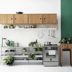 String kast met deur, eik, 58x30 cm< Kasten & Vitrines