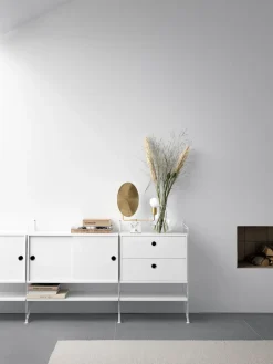 String kast met schuifdeur, wit, 78x30 cm< Kasten & Vitrines
