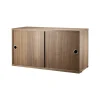 String kast met schuifdeur, walnoot, 78x30 cm< Kasten & Vitrines