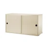 String kast met schuifdeur, essenfineer, 78x30 cm< Kasten & Vitrines