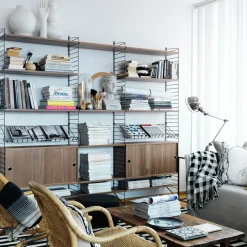 String kast met schuifdeur, essenfineer, 78x20 cm< Kasten & Vitrines
