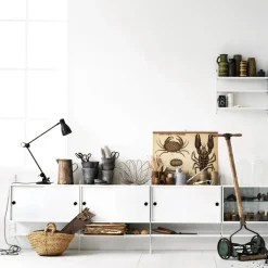 String kast met schuifdeur, essenfineer, 78x20 cm< Kasten & Vitrines