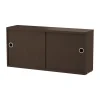 String kast met schuifdeur, Donker eiken, 78x20 cm< Kasten & Vitrines