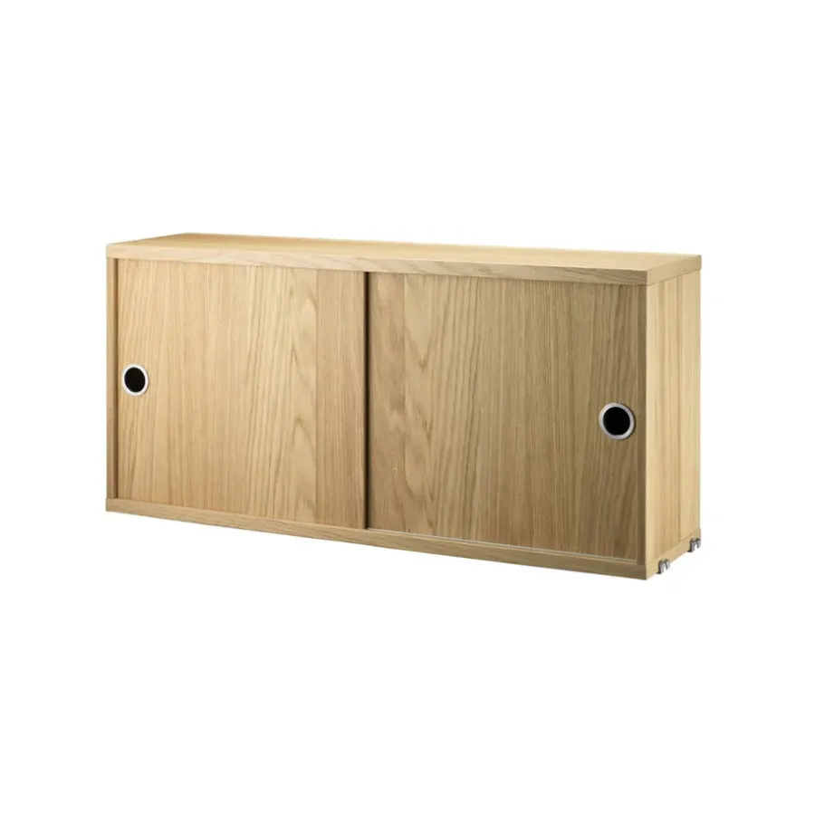 String kast met schuifdeur, eik, 78x20 cm< Kasten & Vitrines