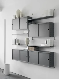 String kast met schuifdeur, eik, 78x20 cm< Kasten & Vitrines