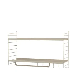 String metalen plank, beige, 78x30 cm, lage rand< Planken & Planksystemen